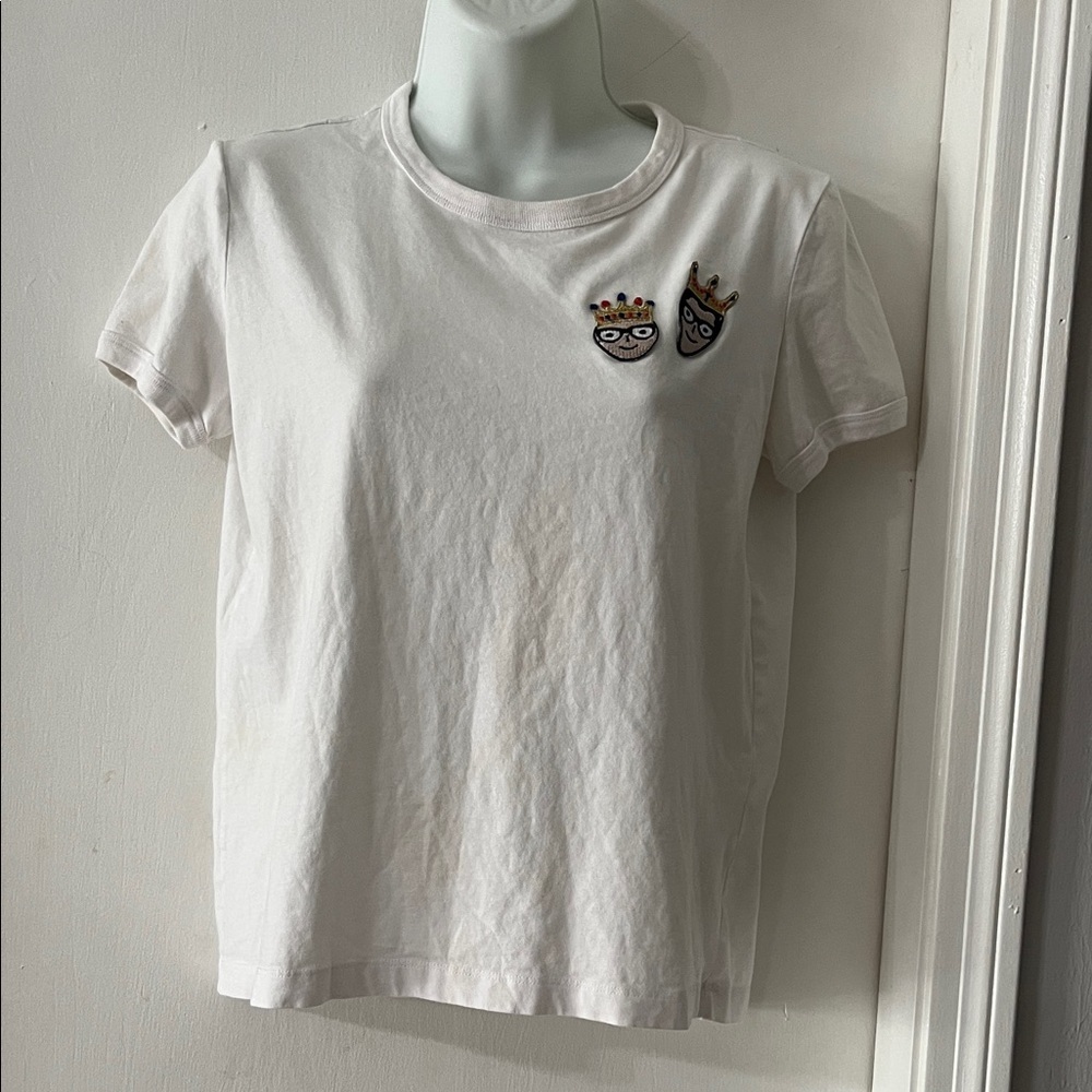 Dolce & Gabbana White Tee with Black Logo